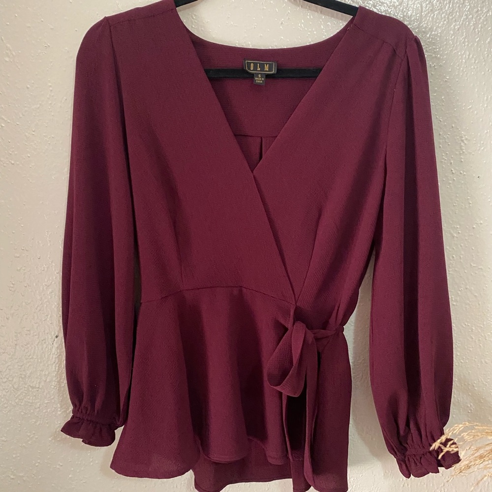 Blusa Color Vino/Burgundy